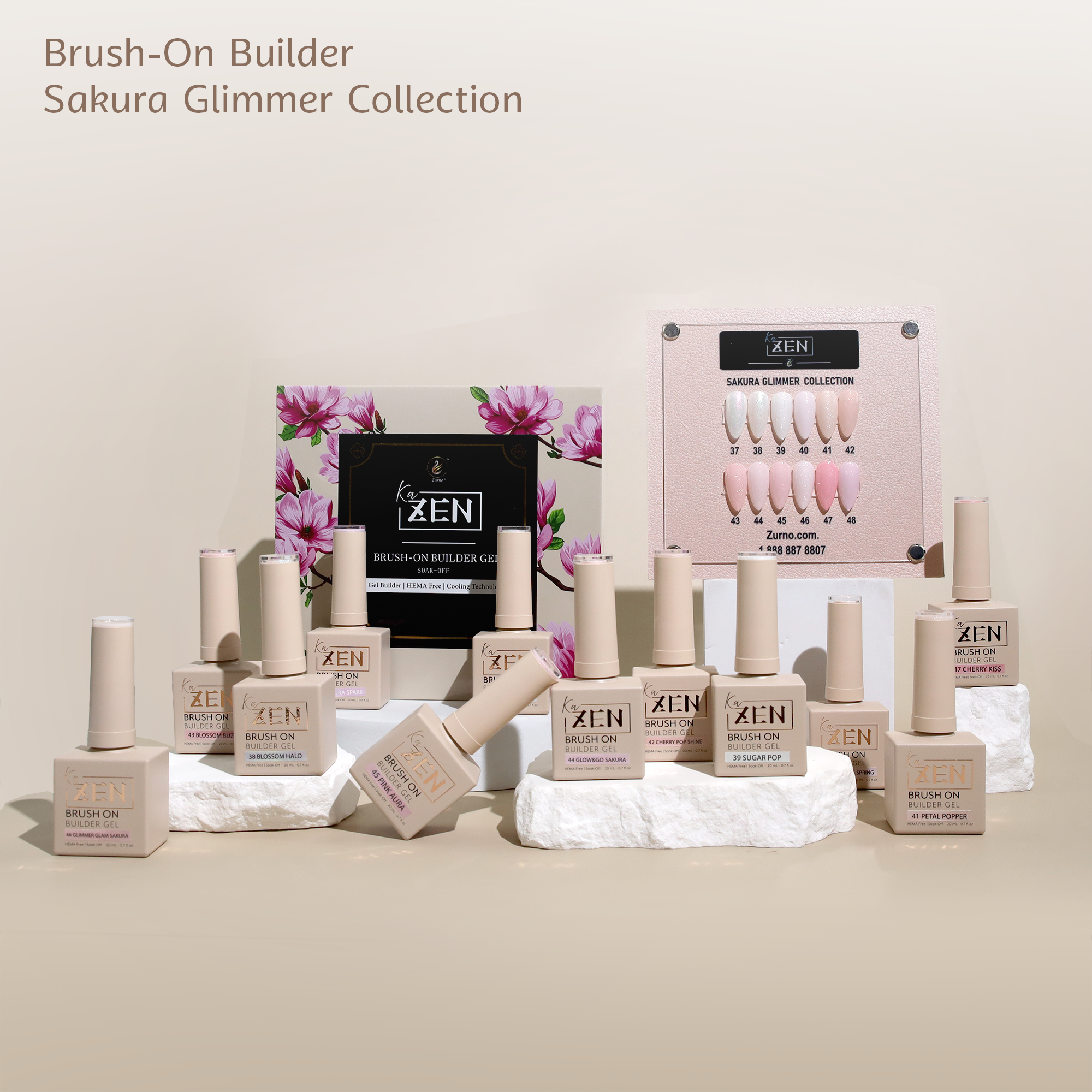 KaZEN | Brush-on Builder Gel - 12 Colors