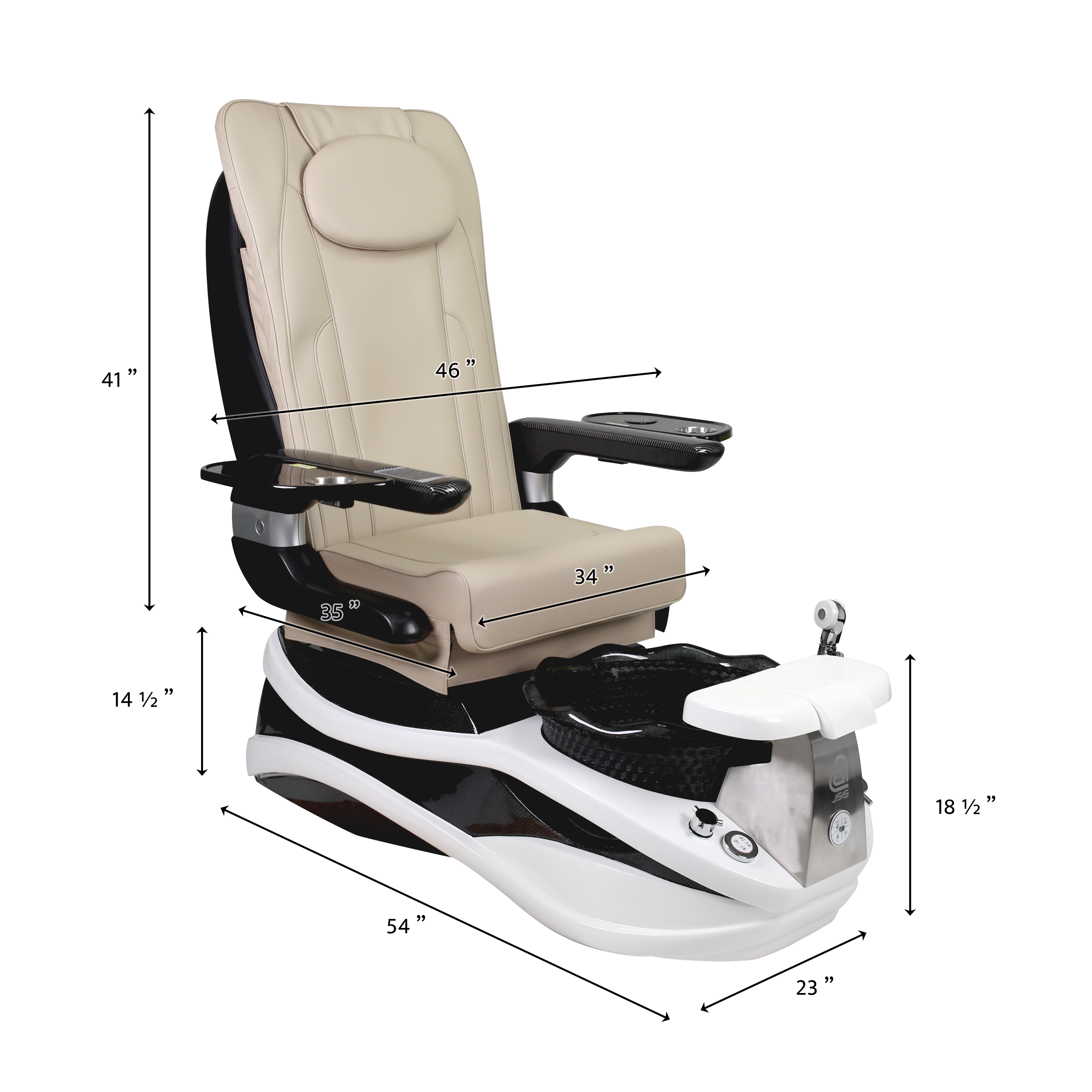 JSIS - Pedicure Spa Chair - Model A - The Wave - FREE Olivia Stool