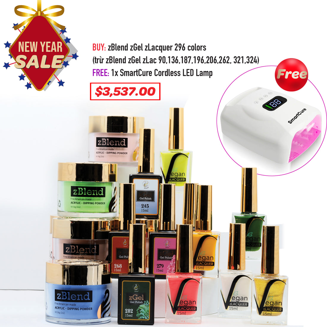 NEW YEAR SALE - zBlend zGel zLacquer - 296 Colors