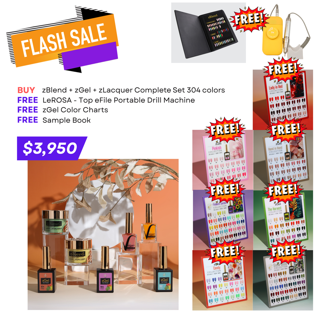 FLASH SALE - zBlend zGel zLacquer - Complete Set
