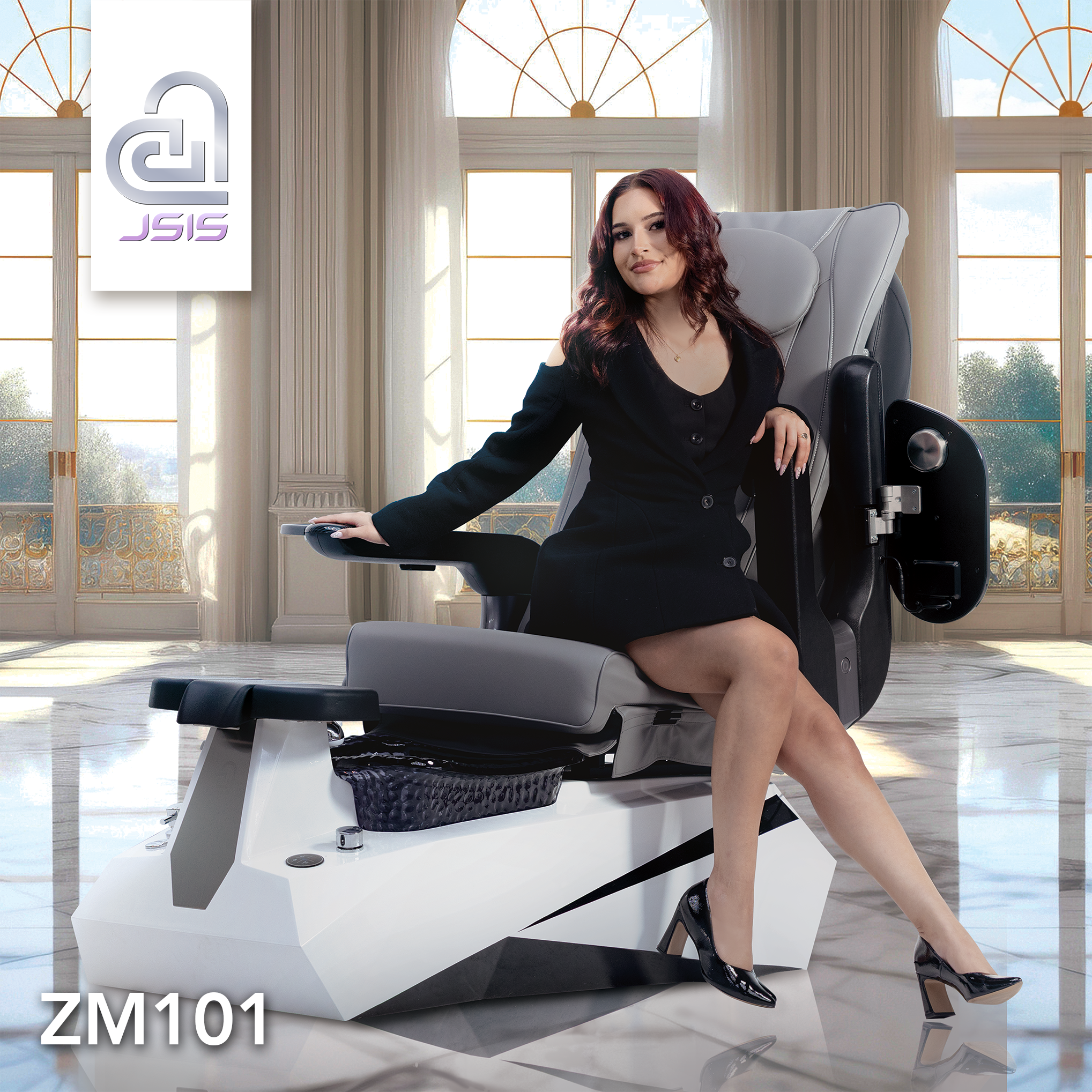 JSIS - Pedicure Spa Chair - ZM101 - FREE Oliver Stool