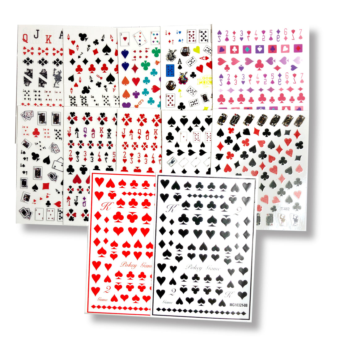 CLEARANCE (NO REFUND/ NO RETURN) - POKER STICKER - 12 pcs