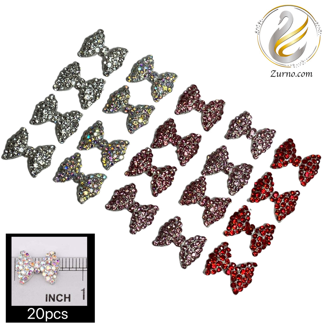 CLEARANCE (NO REFUND/ NO RETURN) - METAL BOW CHARM - 10pcs