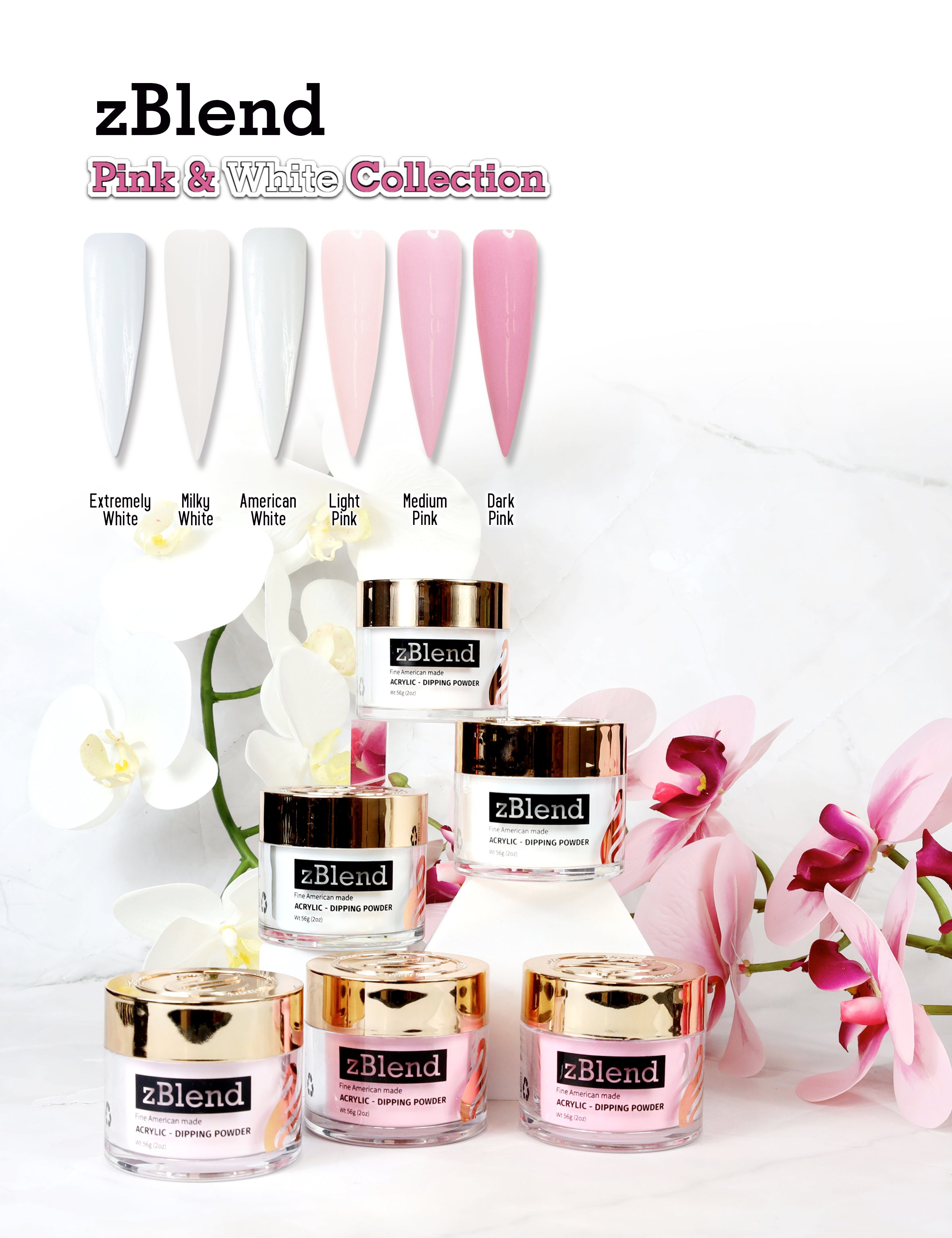 zBlend | Pink & White Collection - 6 Colors