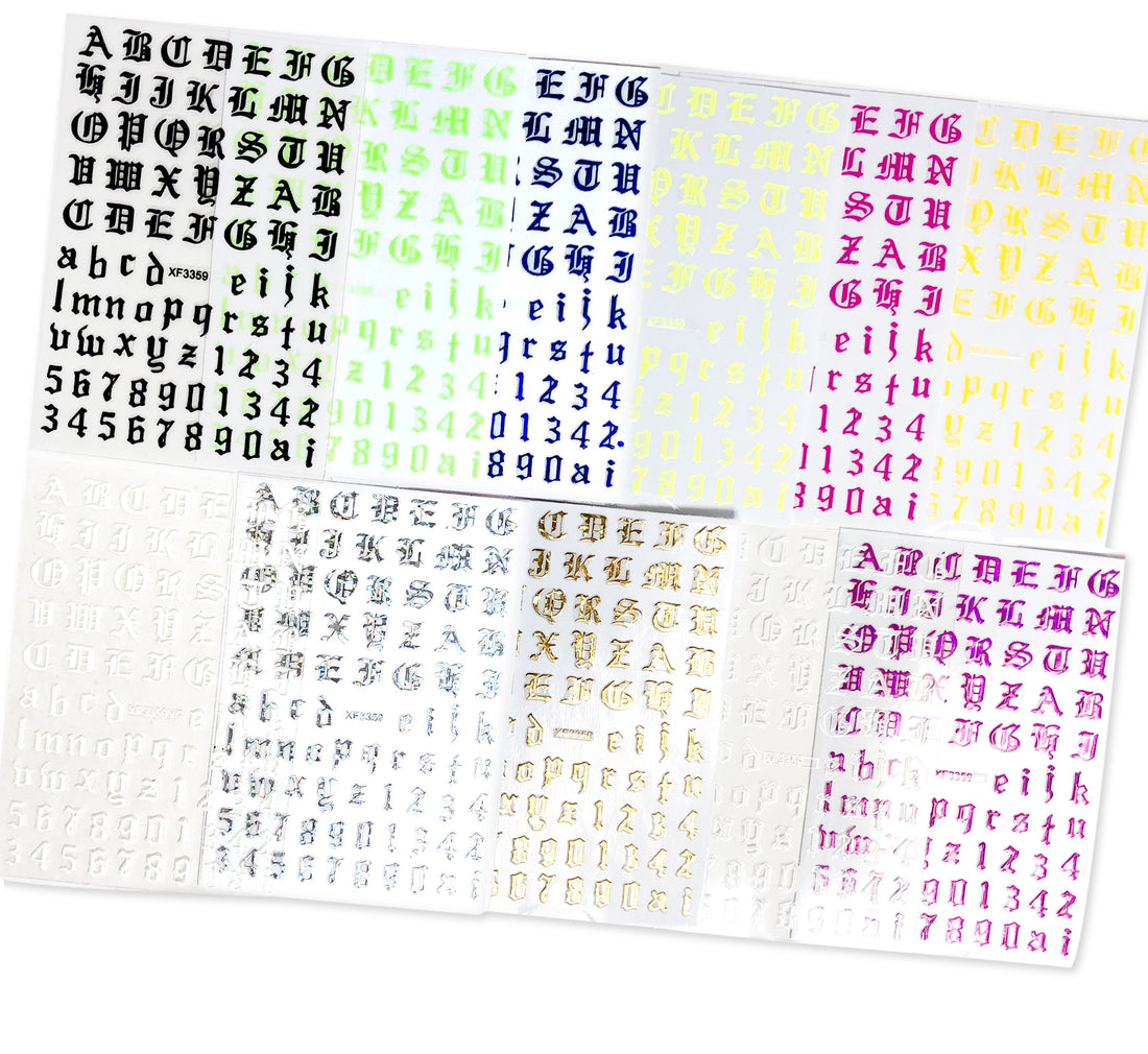 Sticker - ABC & 123 - Set 12 pcs