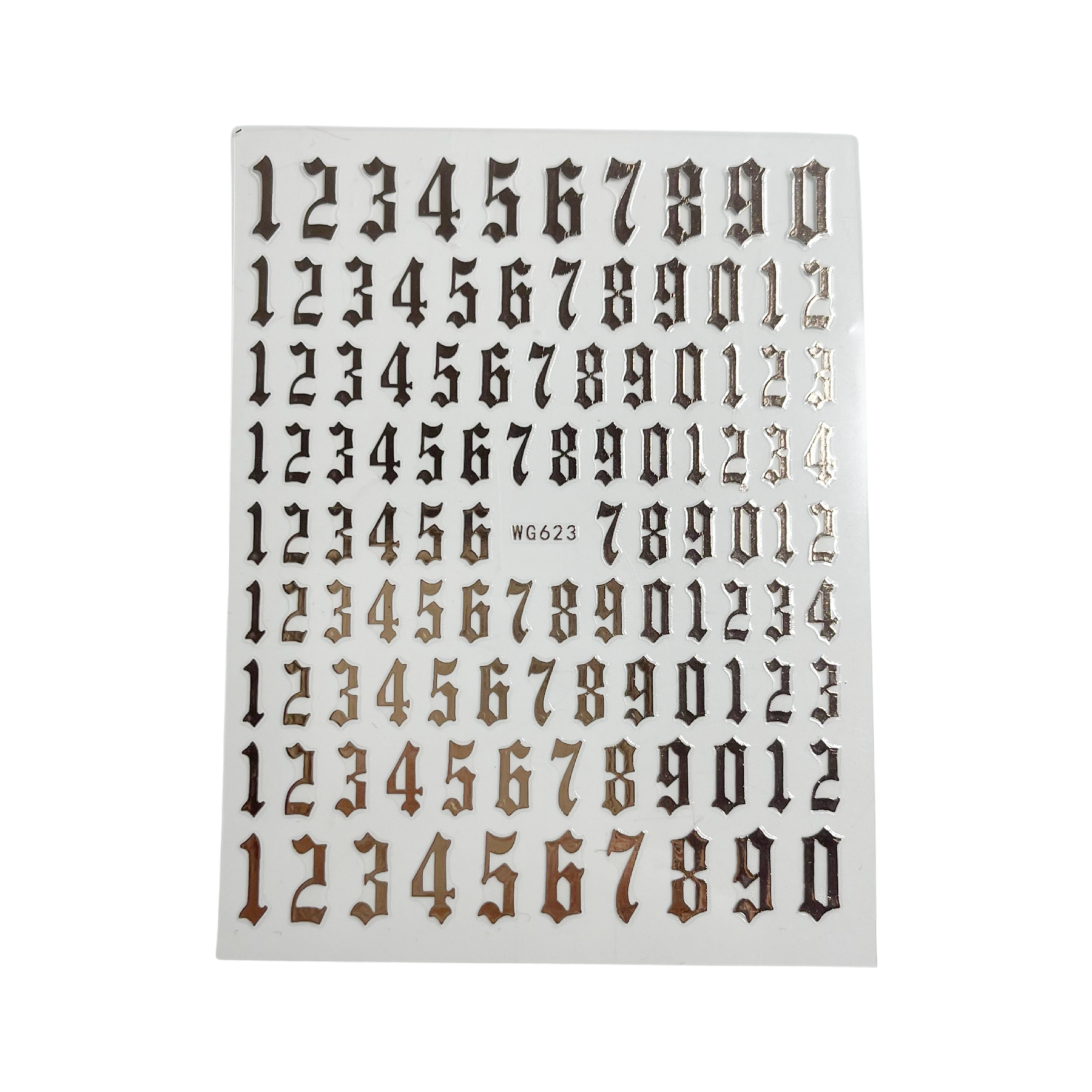 CLEARANCE (NO REFUND/ NO RETURN) - OLD ALPHABET NUMBER STICKER - 6 Colors