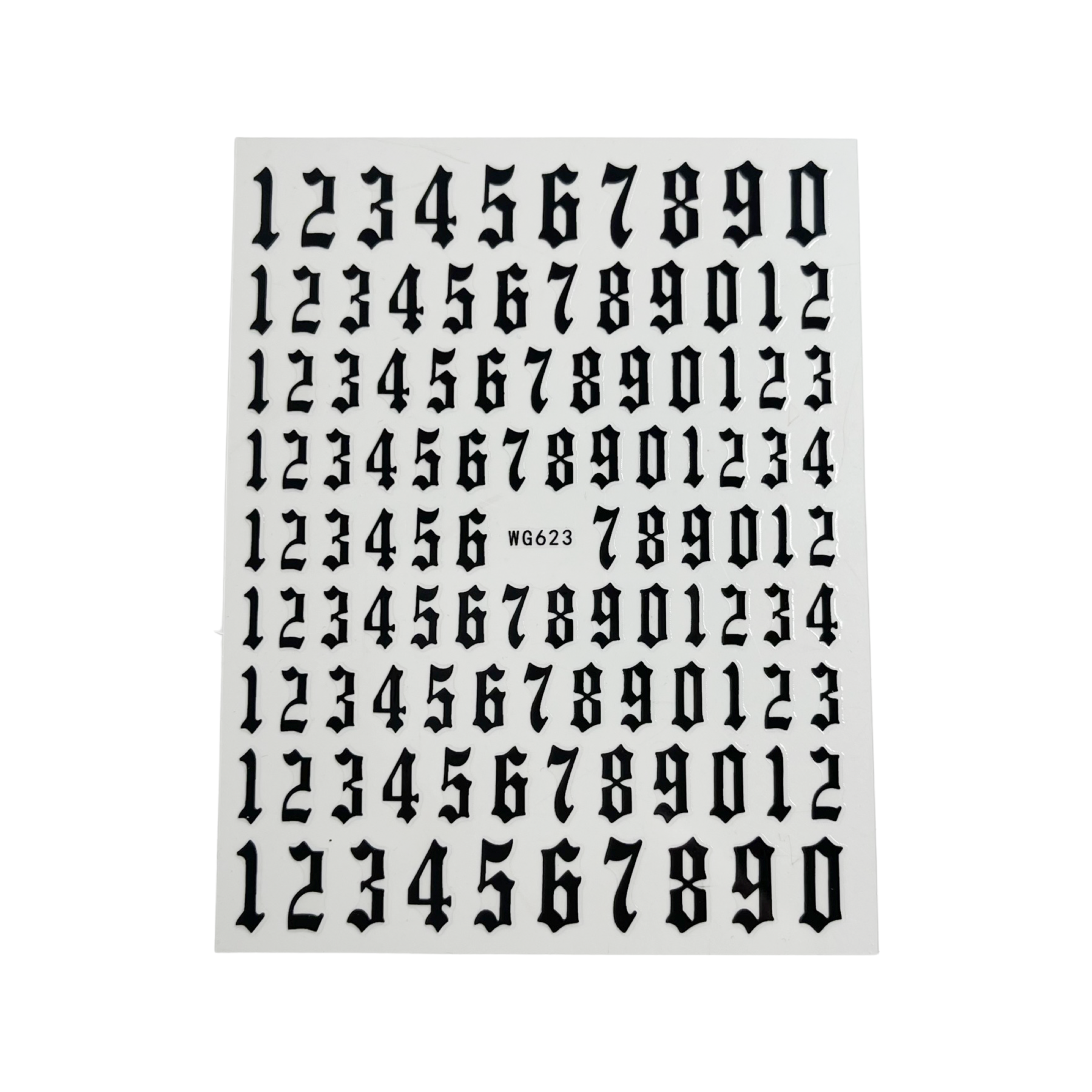 CLEARANCE (NO REFUND/ NO RETURN) - OLD ALPHABET NUMBER STICKER - 6 Colors