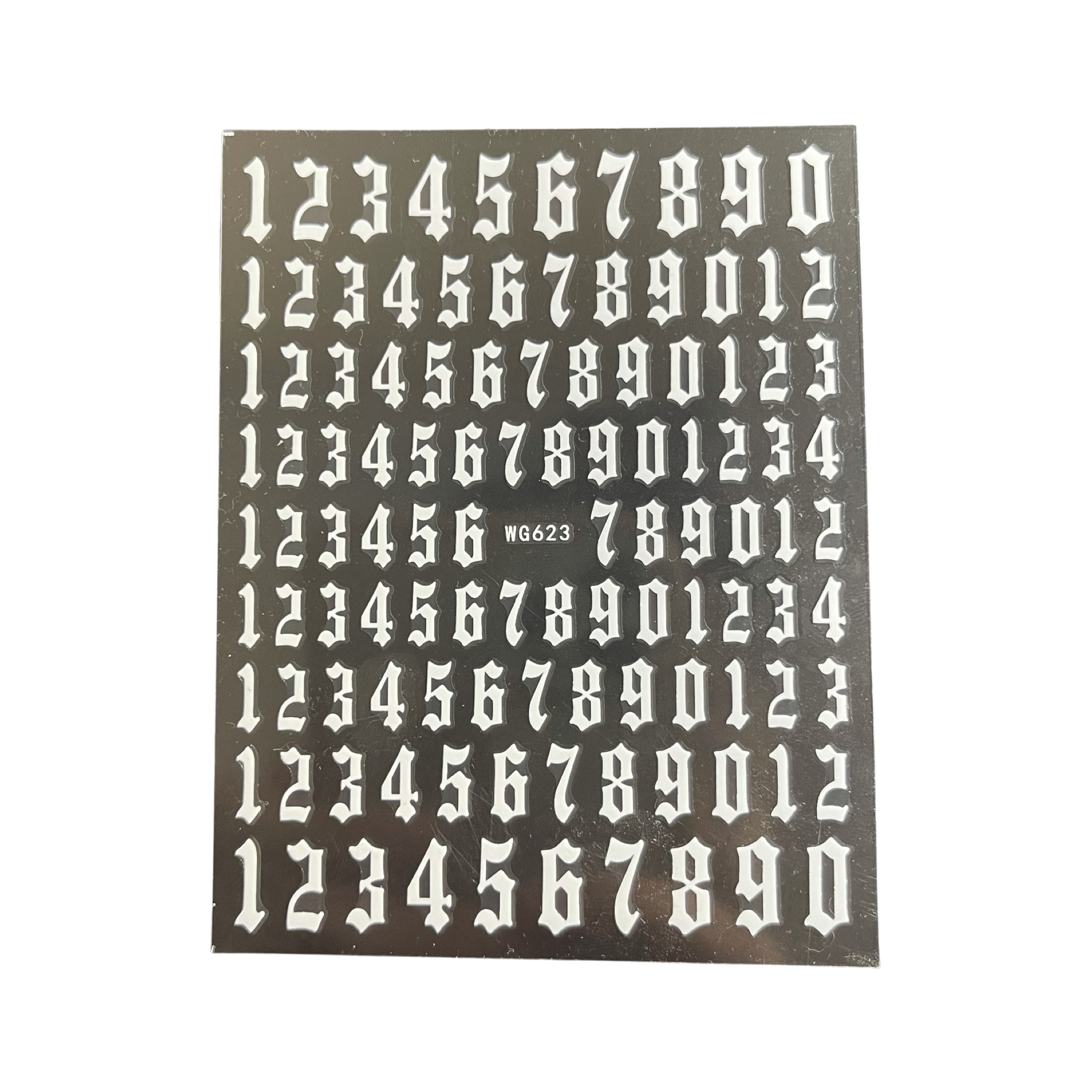 CLEARANCE (NO REFUND/ NO RETURN) - OLD ALPHABET NUMBER STICKER - 6 Colors