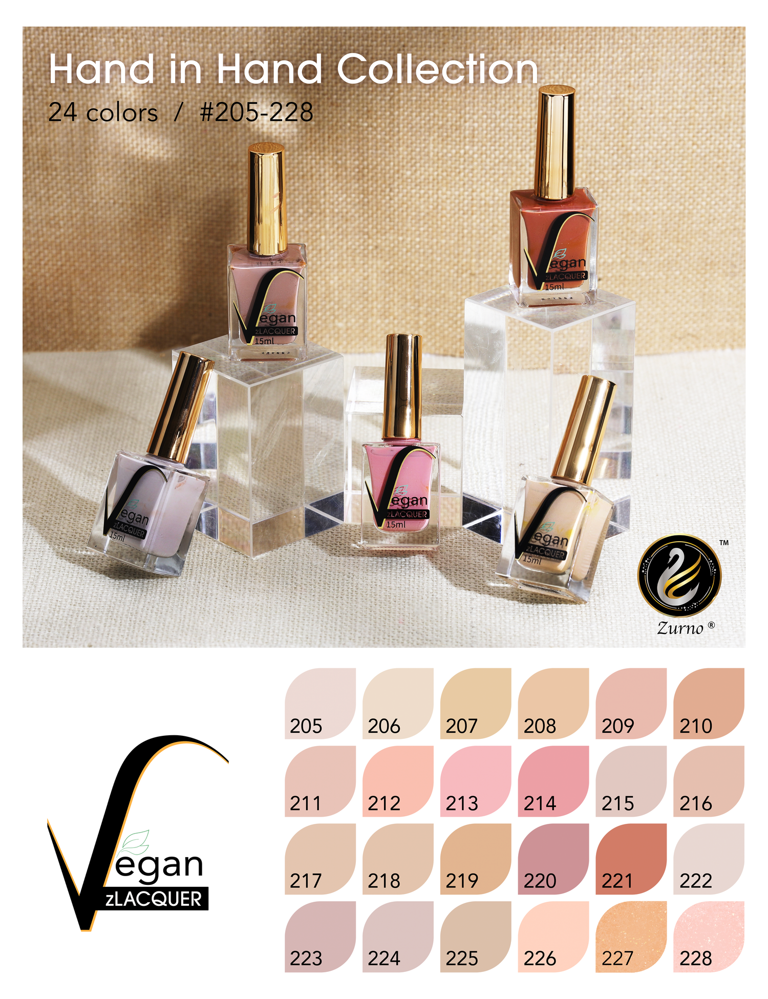zBlend - zGel - zLacquer | #205 - #228 Hand in Hand Collection zBlend - zGel - zLacquer | #205 - #228 Hand in Hand Collection