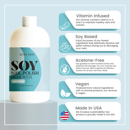 JOYA MIA Soy Nail Polish Remover - Acetone-Free