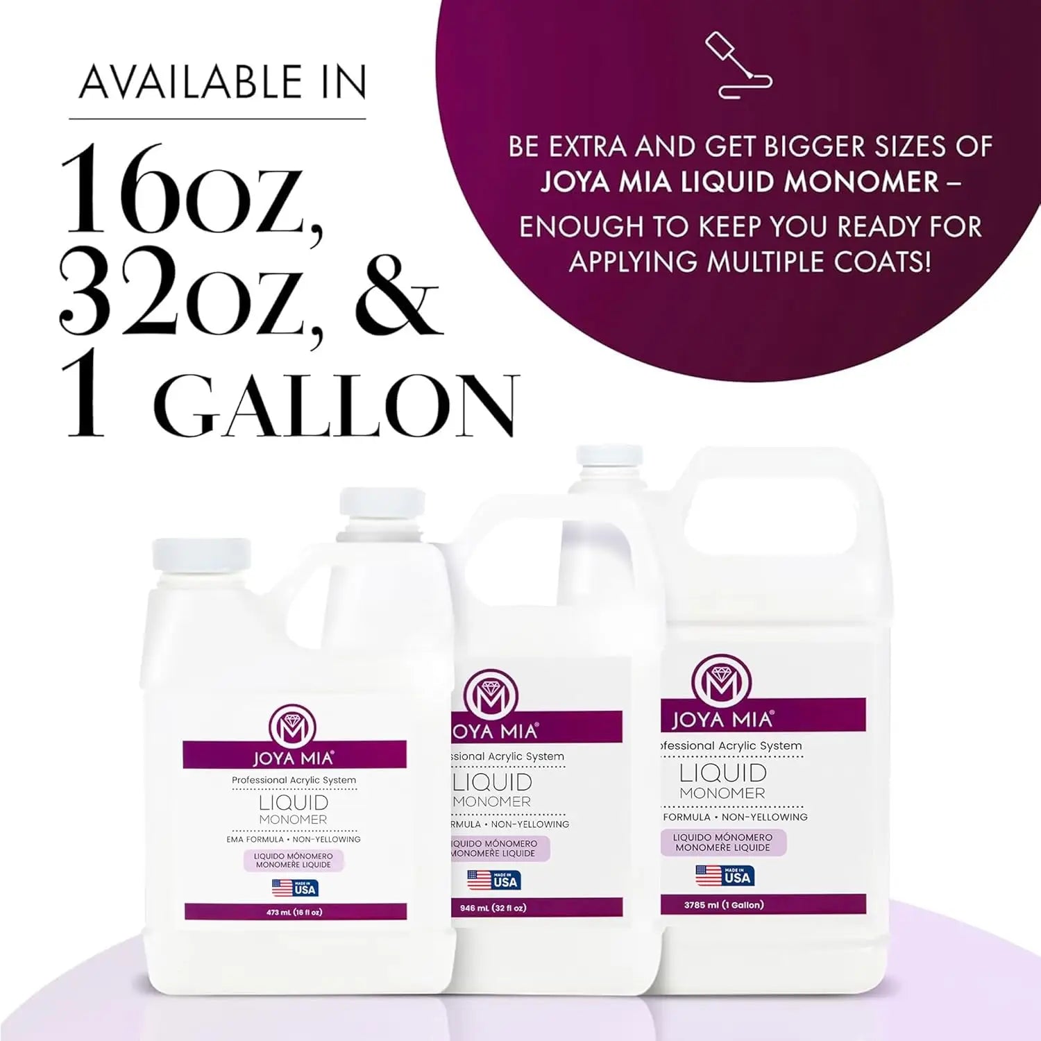 Joya Mia Fast setting EMA Liquid Monomer for Acrylic nails