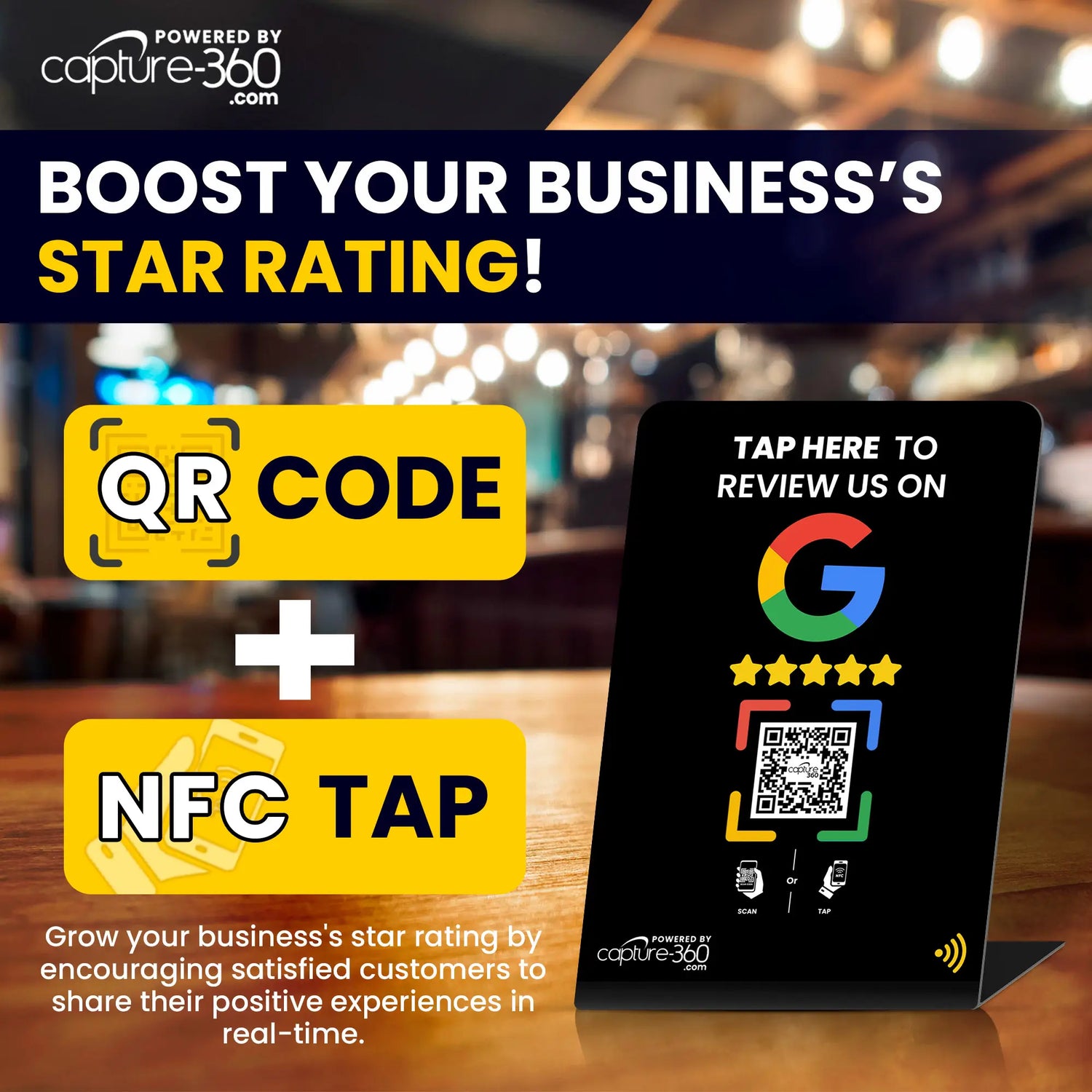 Google Review Stand by Capture 360