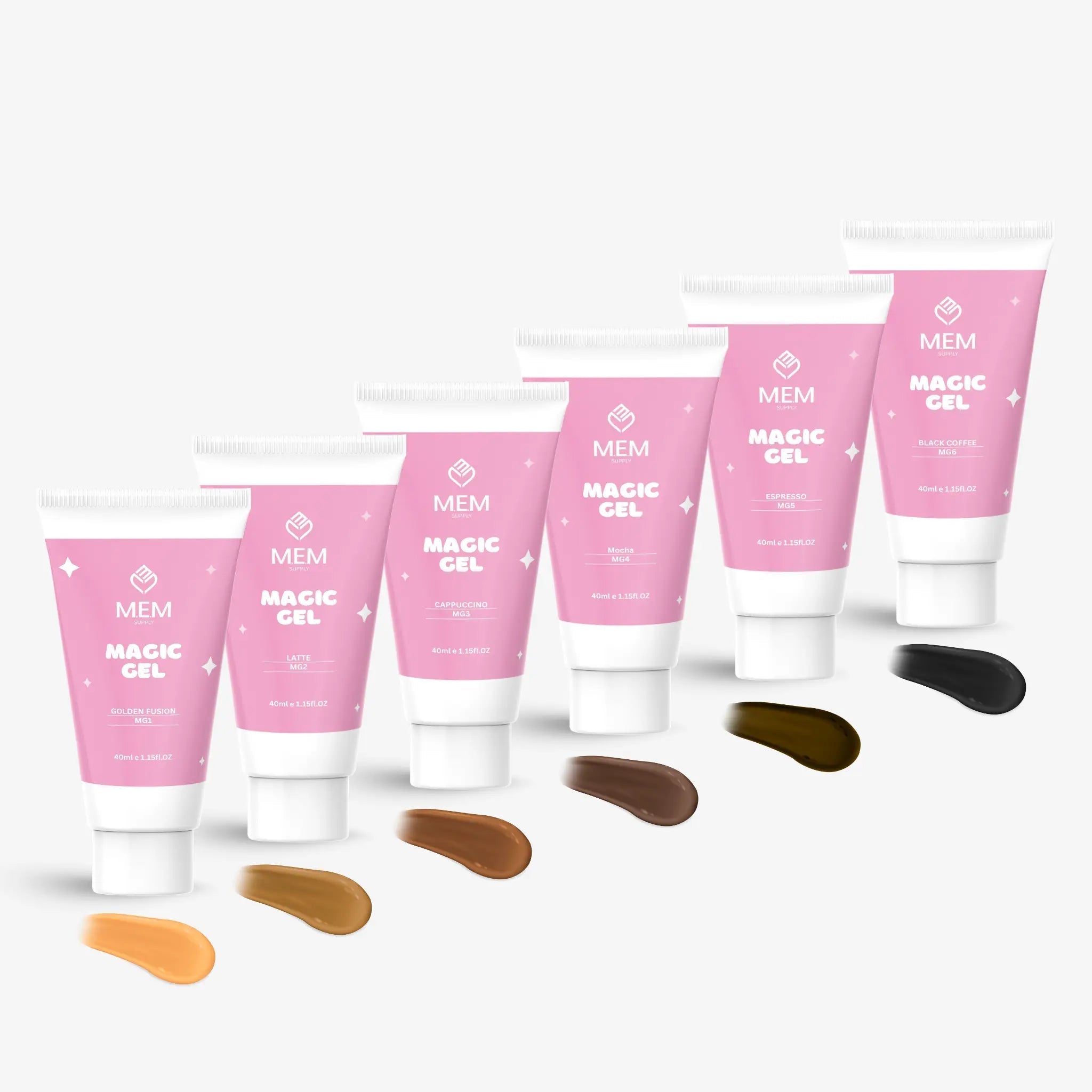 MEM Magic Gel Color Set (6 Shades) – Nailsjobs by Zurno