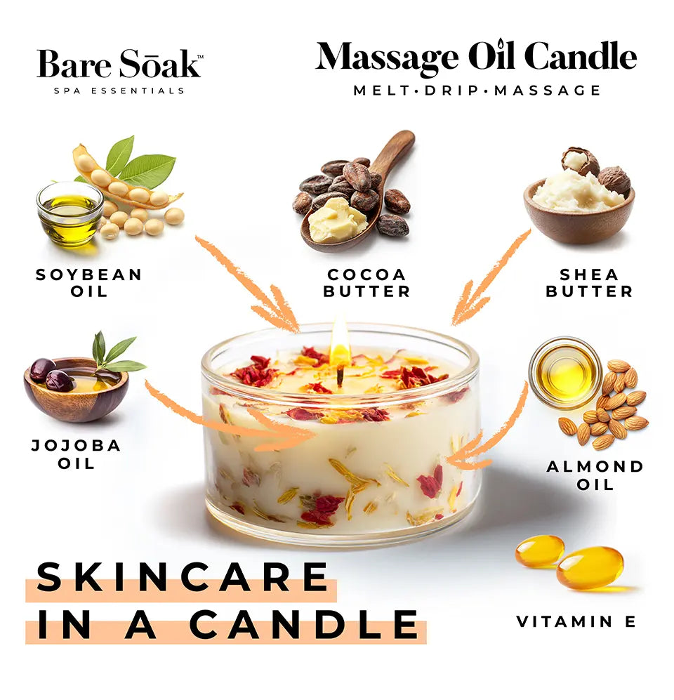 Floral Tea Light Massage Oil Candle – (50pc)