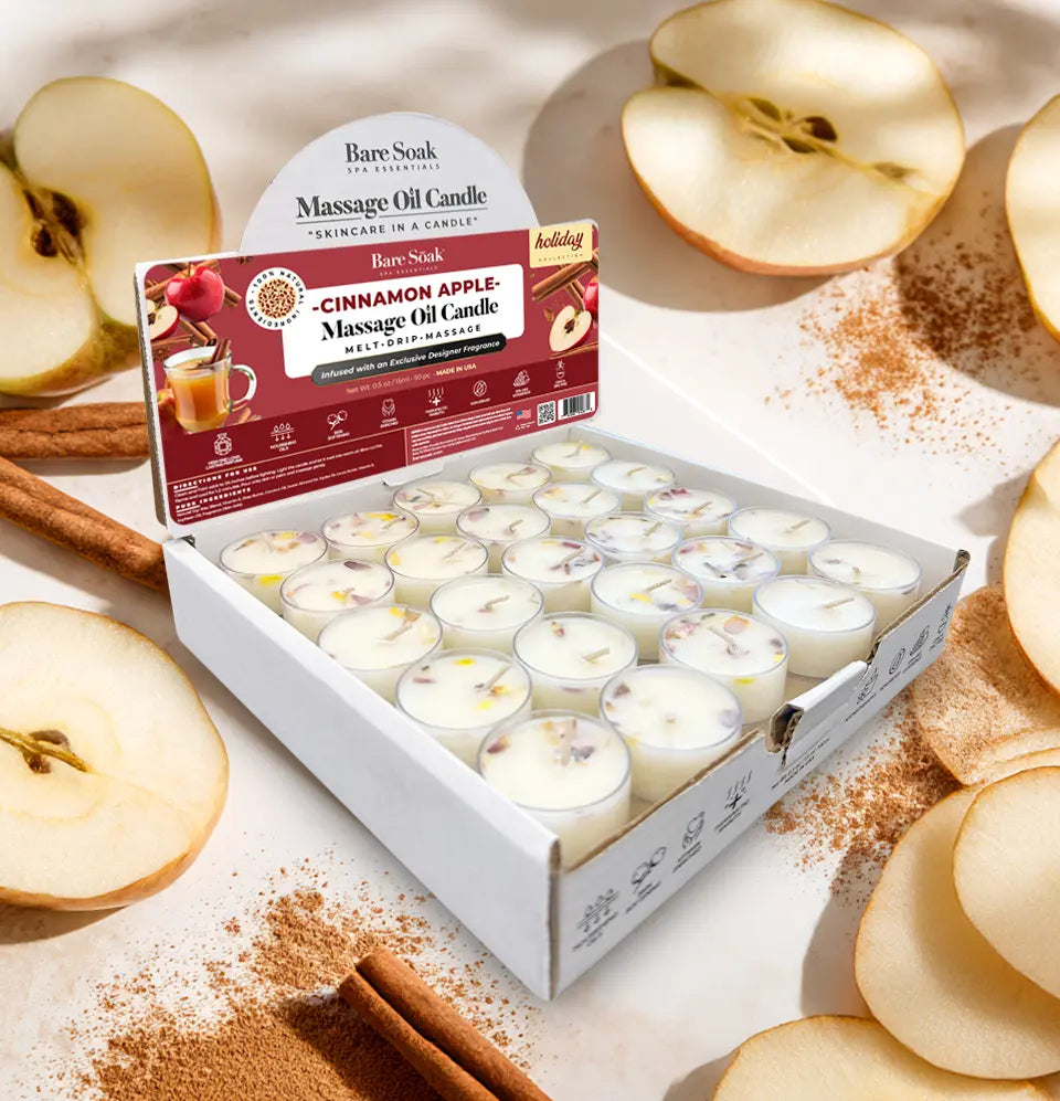 Floral Tea Light Massage Oil Candle – (50pc)