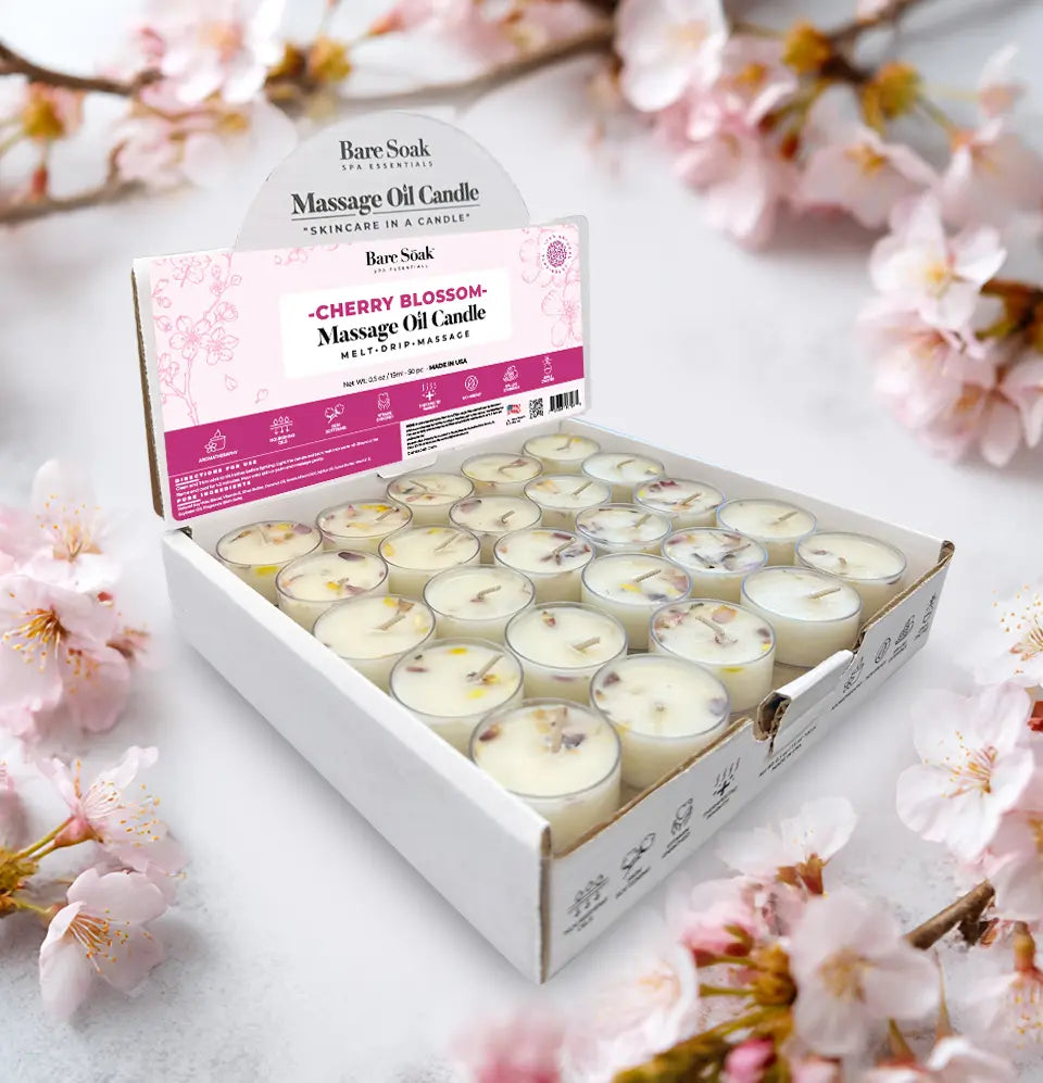 Floral Tea Light Massage Oil Candle – (50pc)