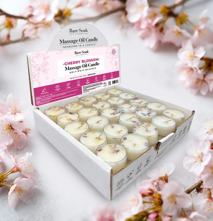 Floral Tea Light Massage Oil Candle – (50pc)