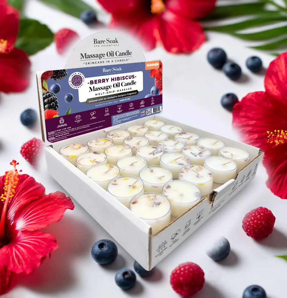 Floral Tea Light Massage Oil Candle – (50pc)