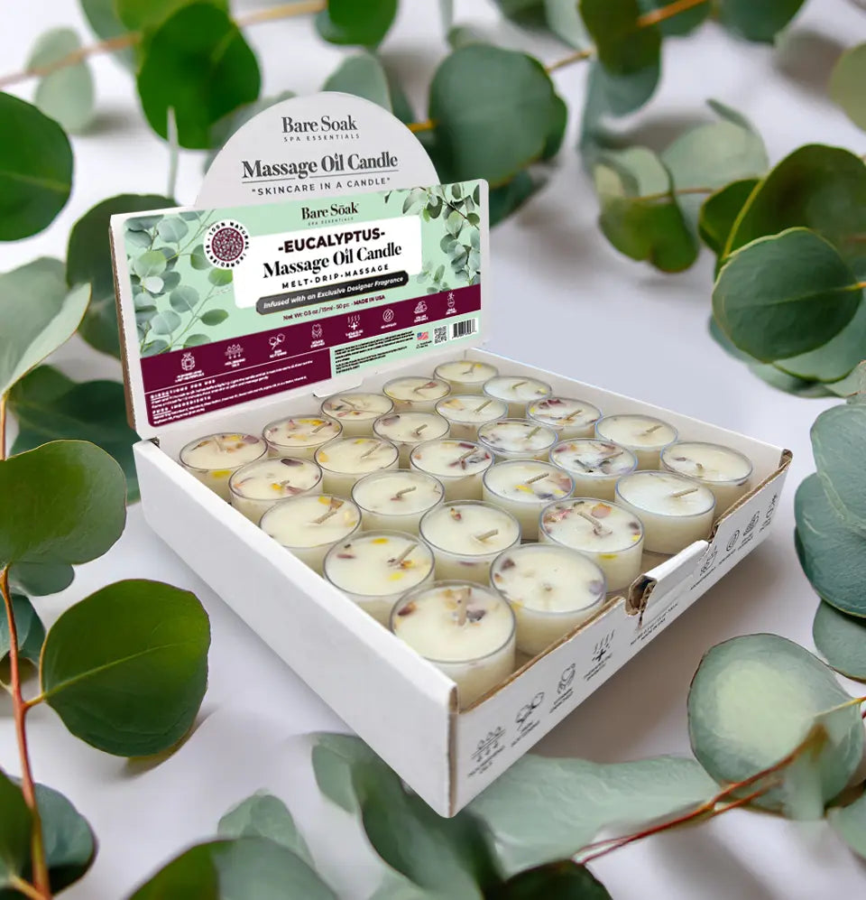 Floral Tea Light Massage Oil Candle – (50pc)