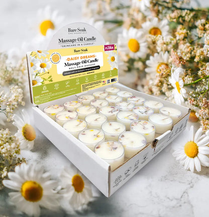 Floral Tea Light Massage Oil Candle – (50pc)