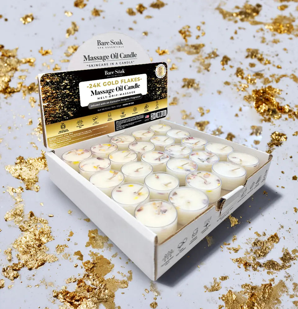 Floral Tea Light Massage Oil Candle – (50pc)