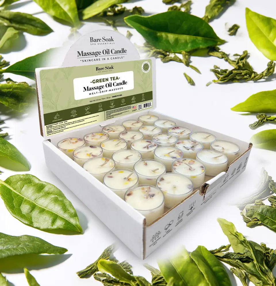 Floral Tea Light Massage Oil Candle – (50pc)