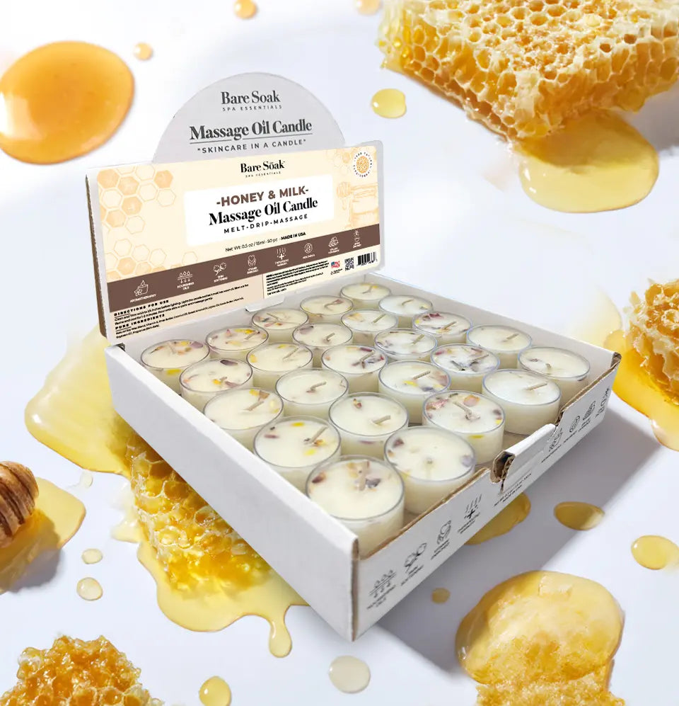 Floral Tea Light Massage Oil Candle – (50pc)