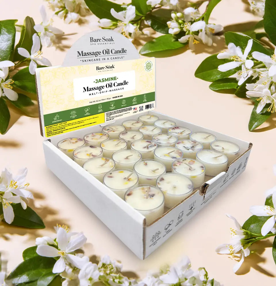 Floral Tea Light Massage Oil Candle – (50pc)