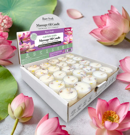 Floral Tea Light Massage Oil Candle – (50pc)
