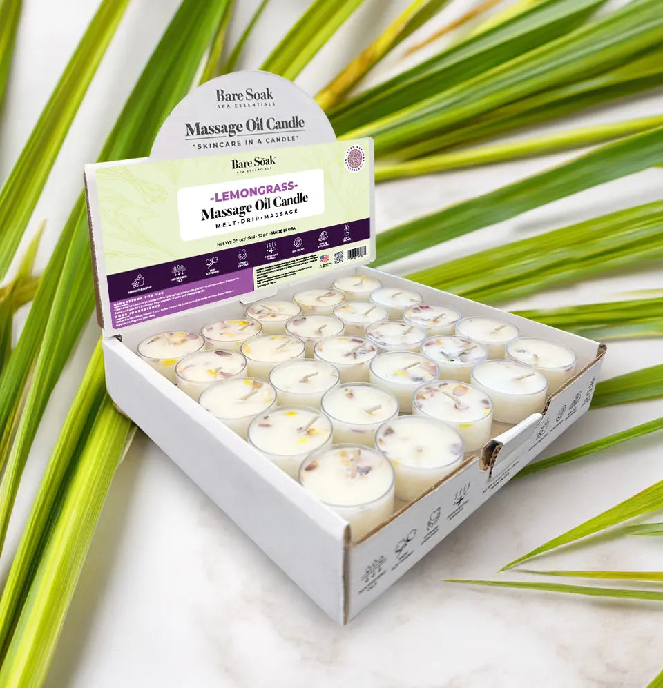 Floral Tea Light Massage Oil Candle – (50pc)