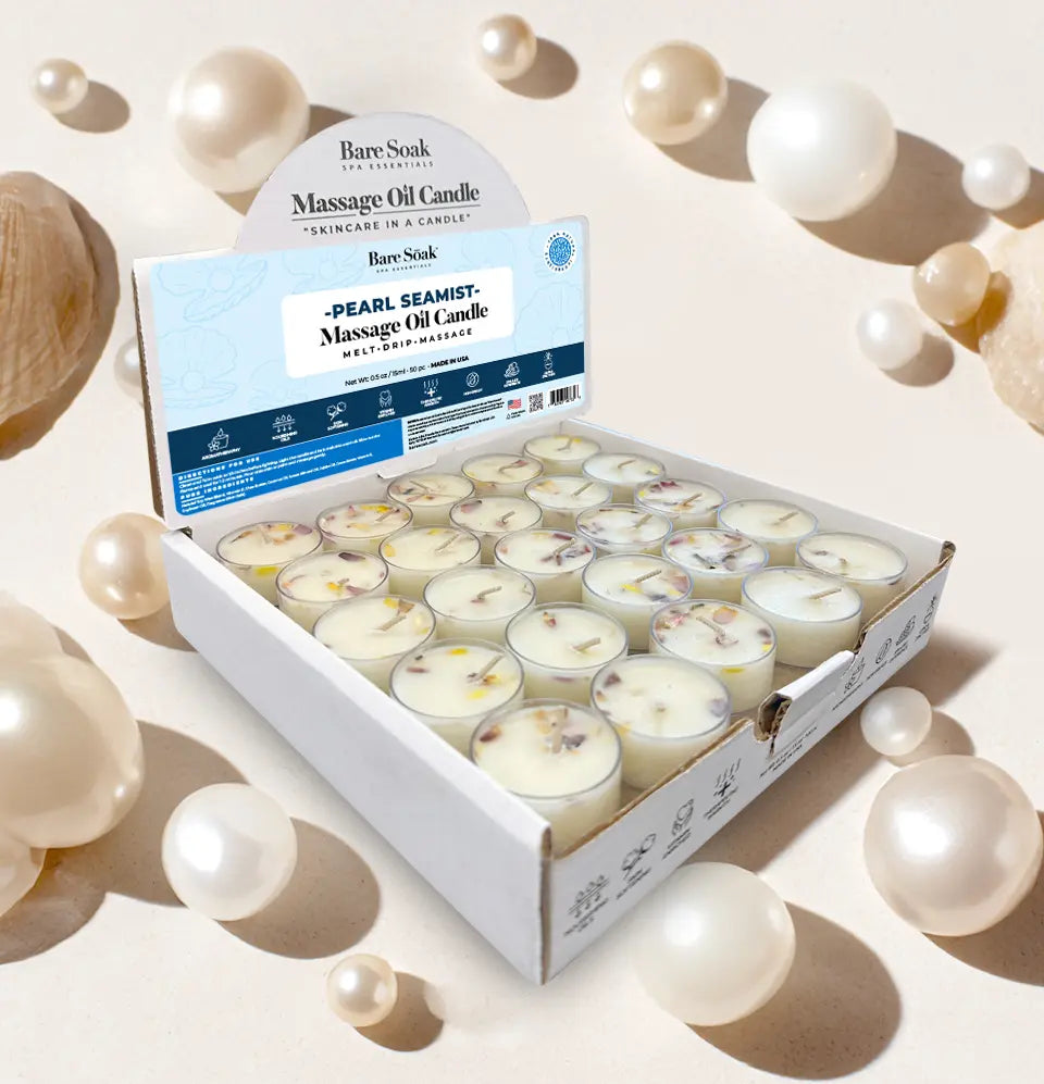 Floral Tea Light Massage Oil Candle – (50pc)