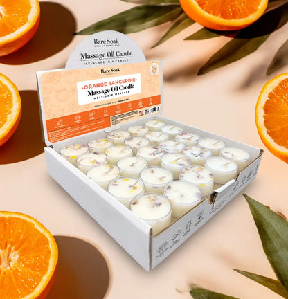 Floral Tea Light Massage Oil Candle – (50pc)