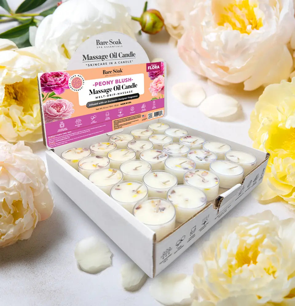 Floral Tea Light Massage Oil Candle – (50pc)