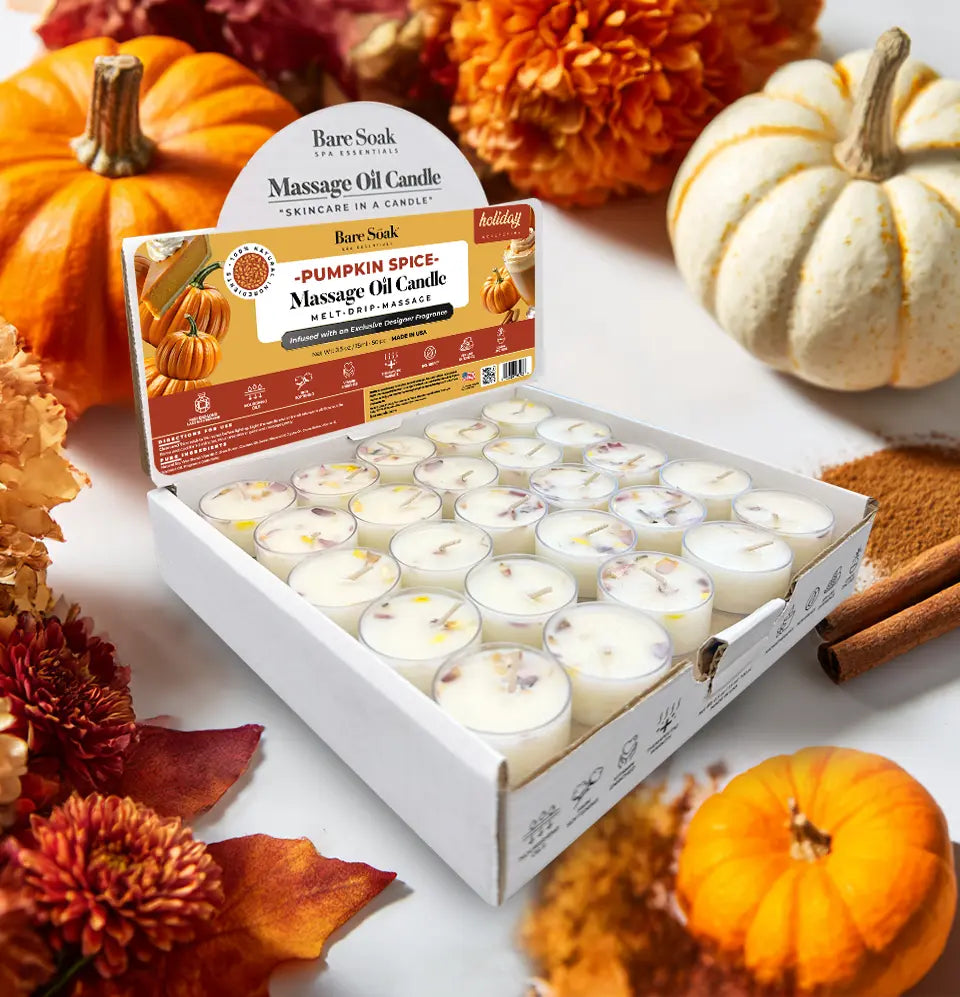 Floral Tea Light Massage Oil Candle – (50pc)