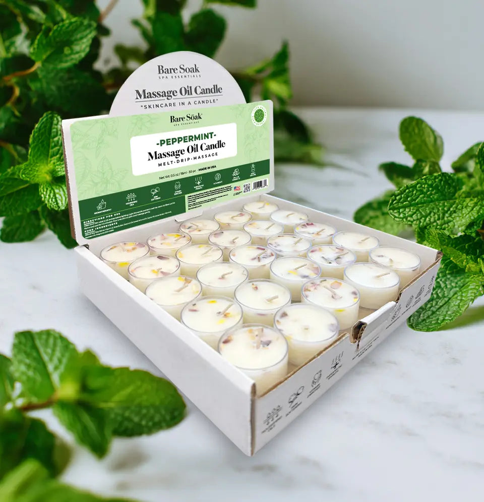 Floral Tea Light Massage Oil Candle – (50pc)