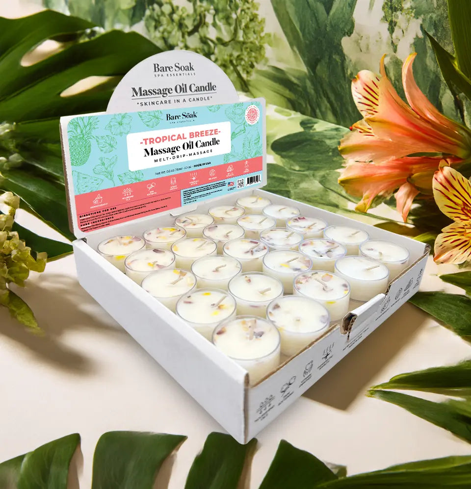 Floral Tea Light Massage Oil Candle – (50pc)
