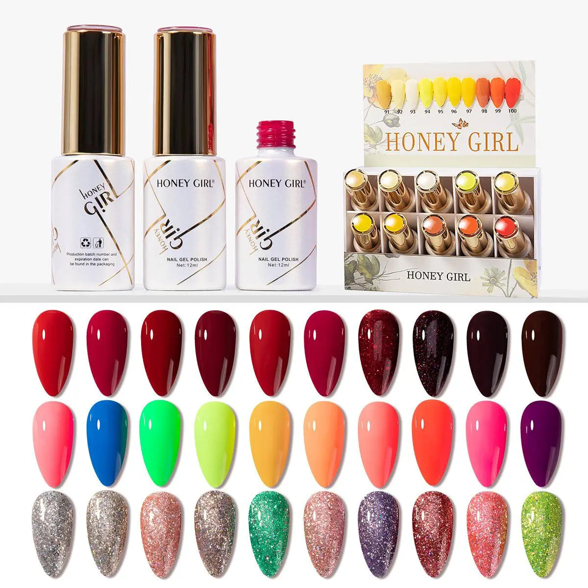 HONEY GIRL Gel Polish Set – 160 Colors - 12ml each