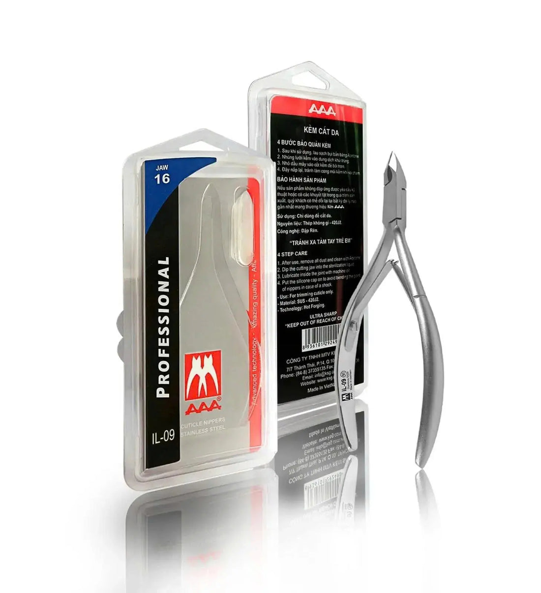 AAA Stainless Steel PRO Cuticle Nippers - IL06-jaw 14