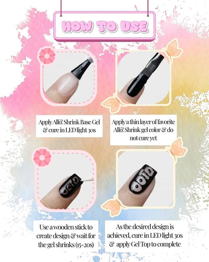 ALLÔ Shrink Gel Art Design - Available in 12 colors