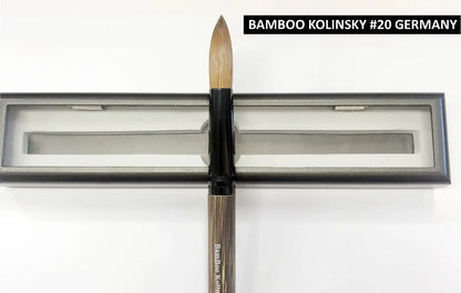 100% Bamboo Kolinsky Hair Acrylic Uncrimped GERMANY Brush (