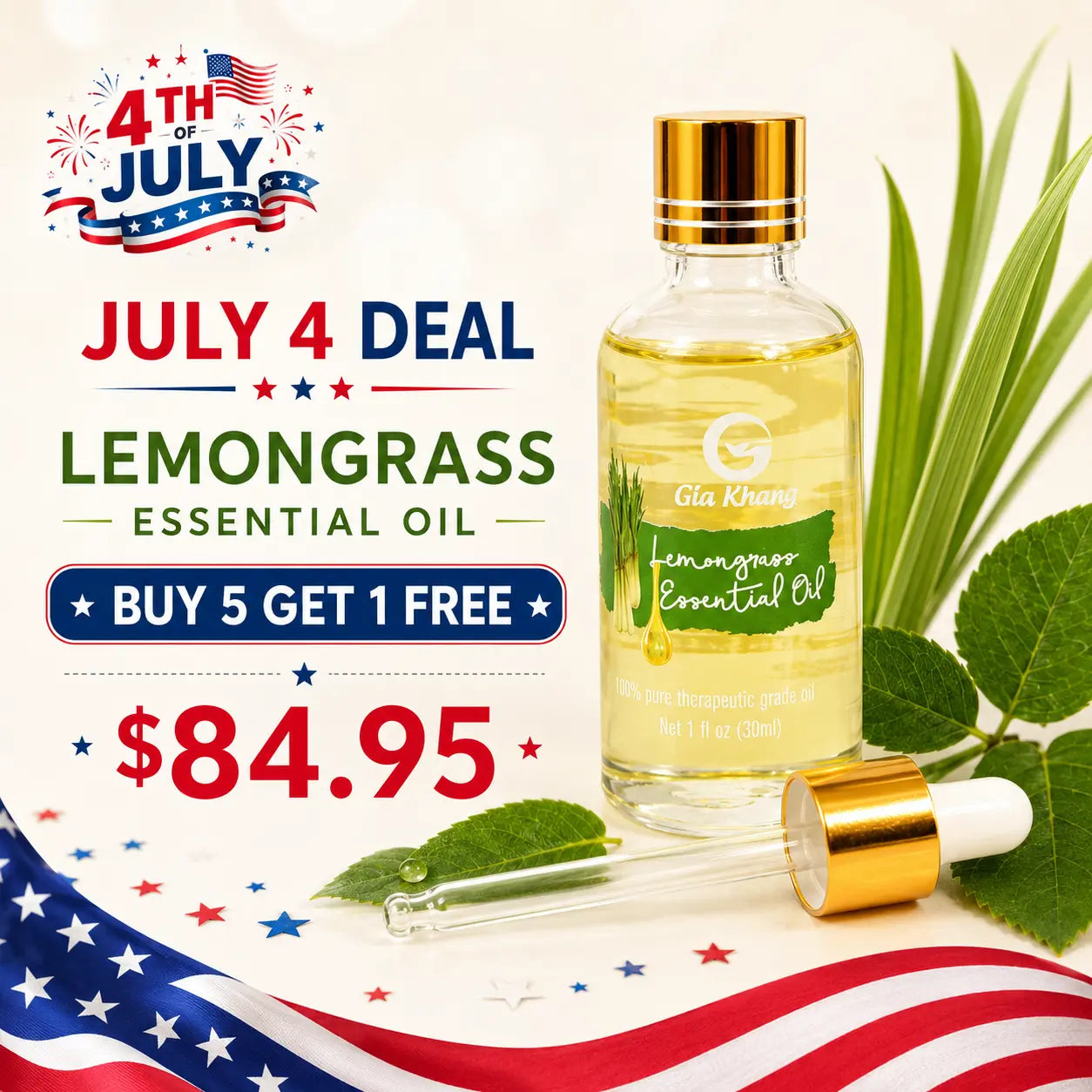 Lemongrass Essential Oil Buy 5 Get 1 Free
