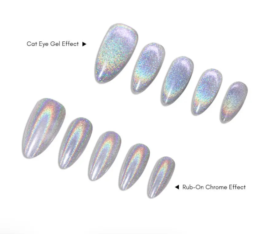 KIRIN 2-in-1 Holographic Cat Eye Magnetic Chrome Powder