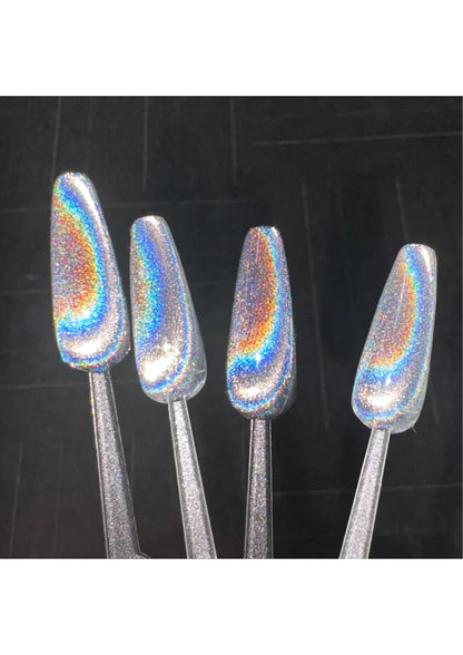 KIRIN 2-in-1 Holographic Cat Eye Magnetic Chrome Powder