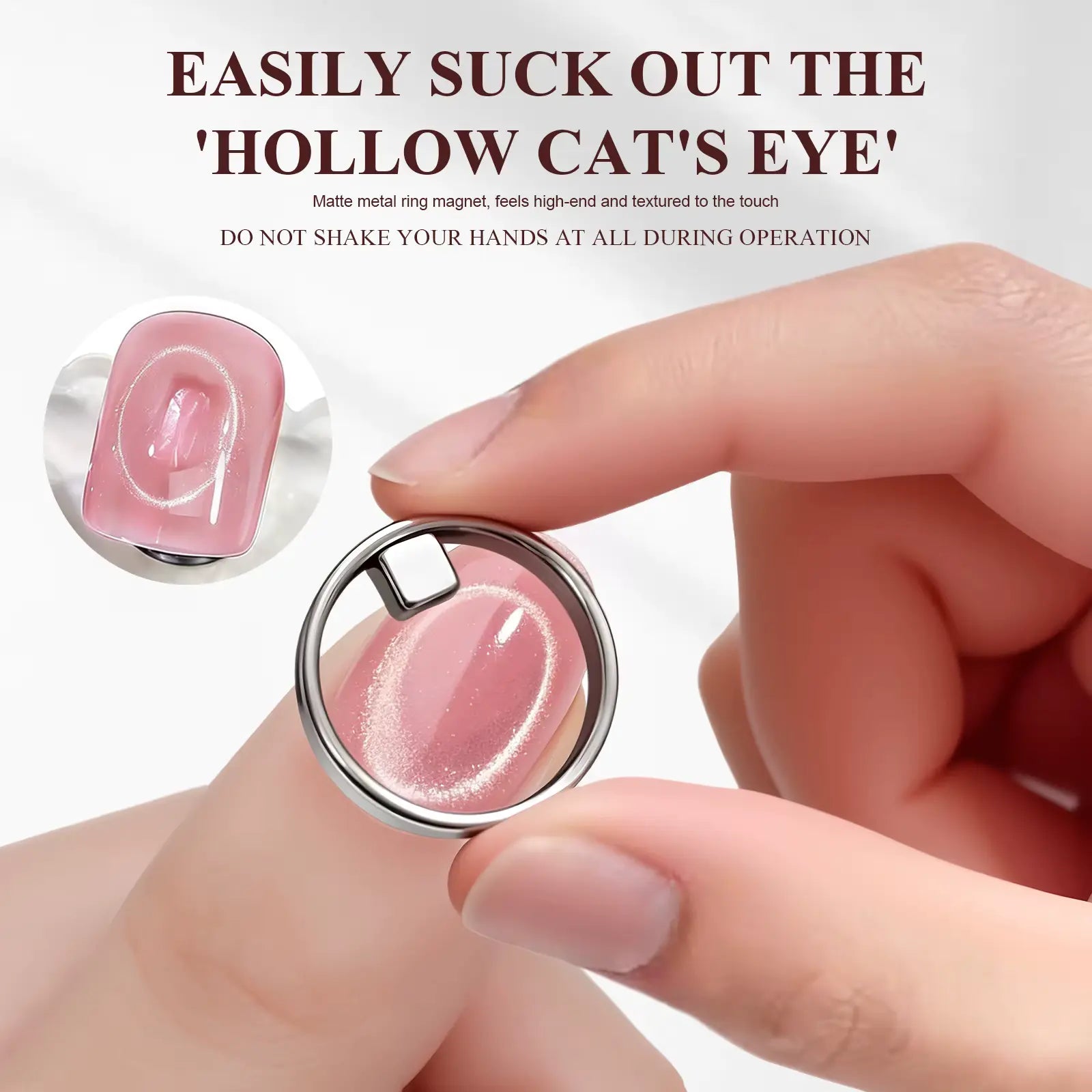 2 Sets Cat Eye Magnets - Ring &amp; Cube Set (4pcs)