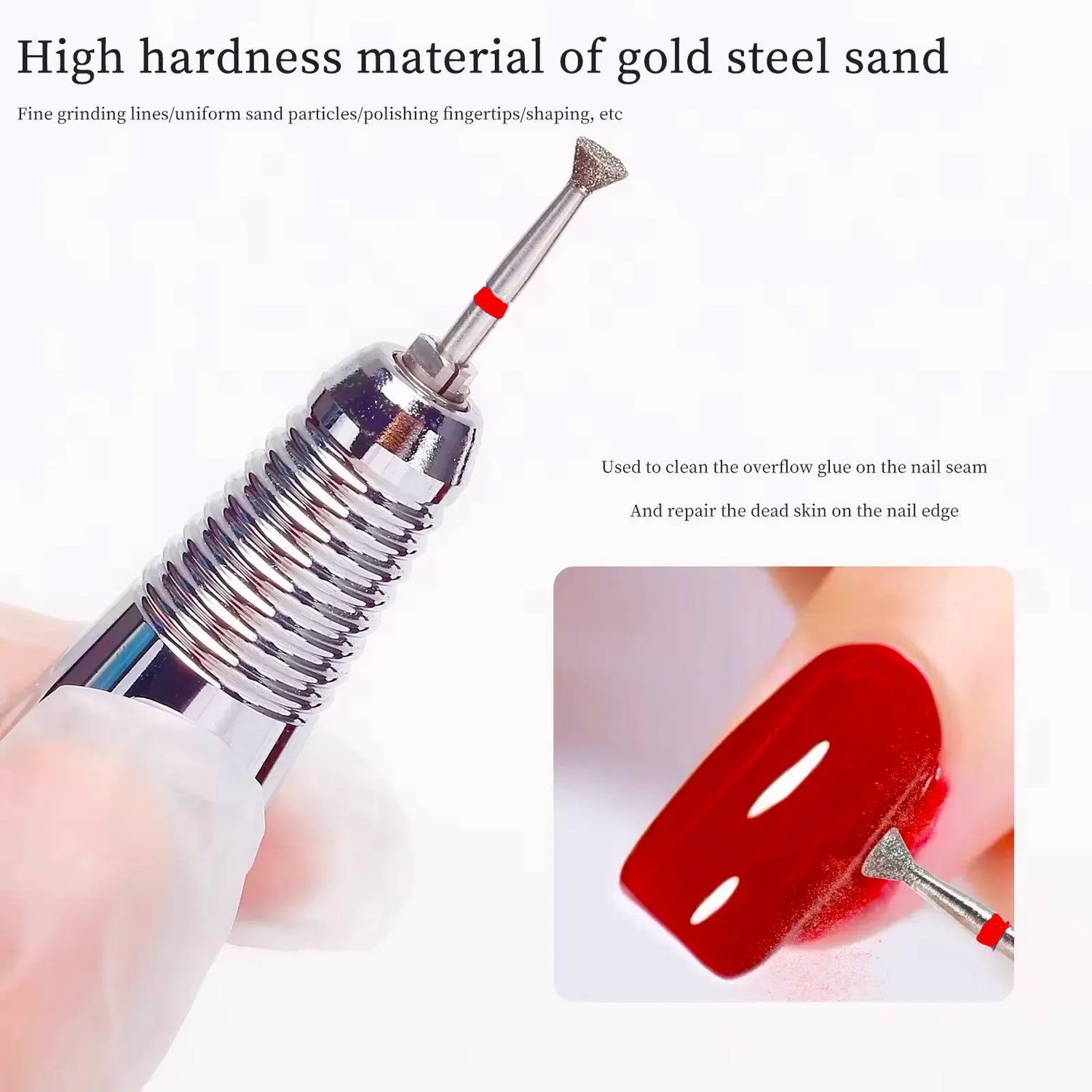 Safety Flat Fan-Shaped Diamond Nail Drill Bit for Russian Manicure