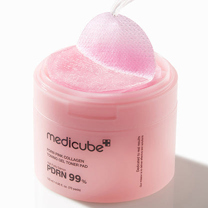 Medicube - PDRN PINK COLLAGEN TONING GEL TONER PAD 70ea