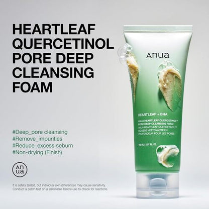 ANUA - HEARTLEAF QUERCETINOL CLEANSING FOAM 150ml