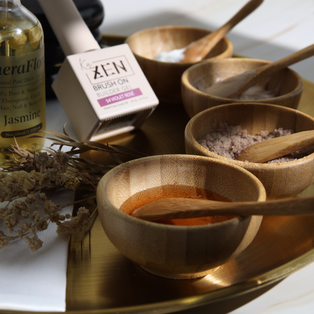 Zurno - Wood Bowl &amp; Spoon Spa Set
