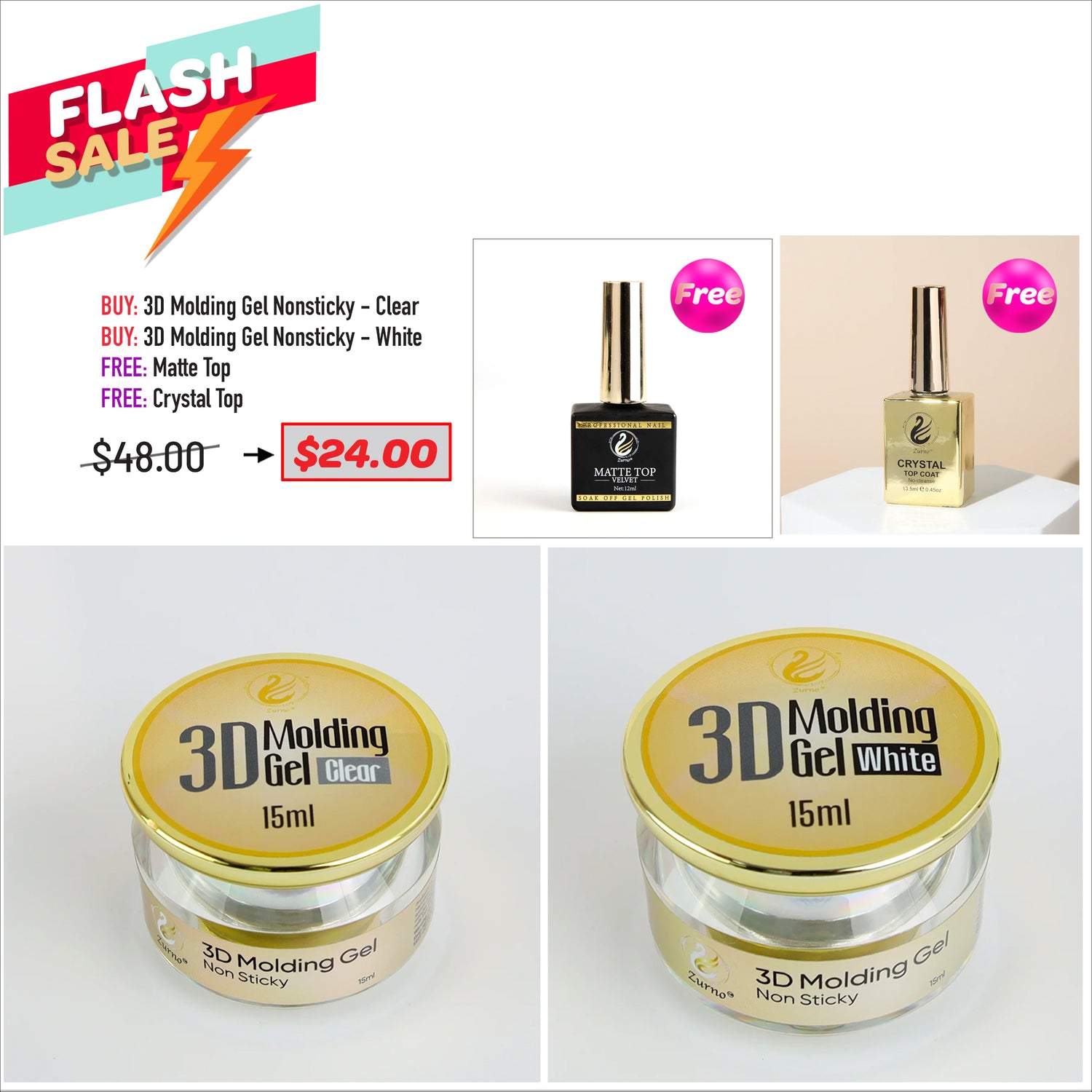 FLASH SALE - 3D Molding Gel Nonsticky Bundle