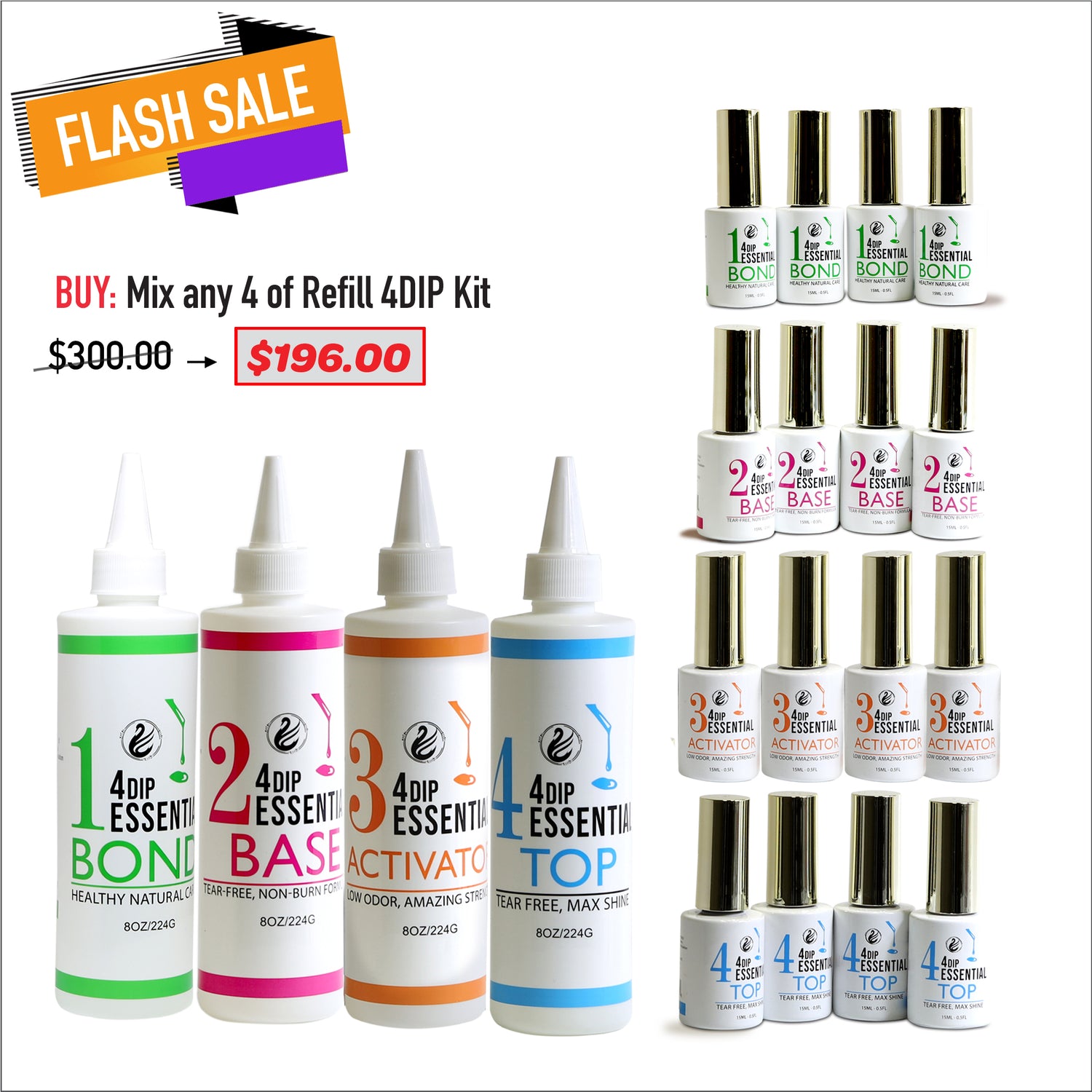 FLASH SALE - 4DIP - Refill Kit Bundle